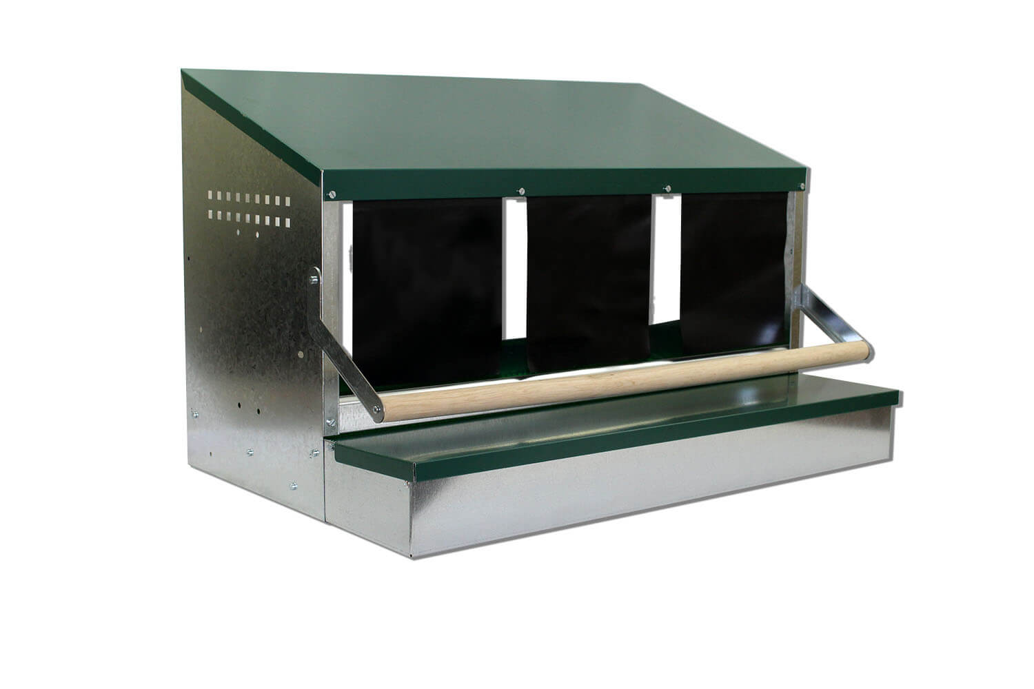 Legenest (3er oder 4er) - mit Anflug-/Sitzstange, Vorhängen und Nestmatte