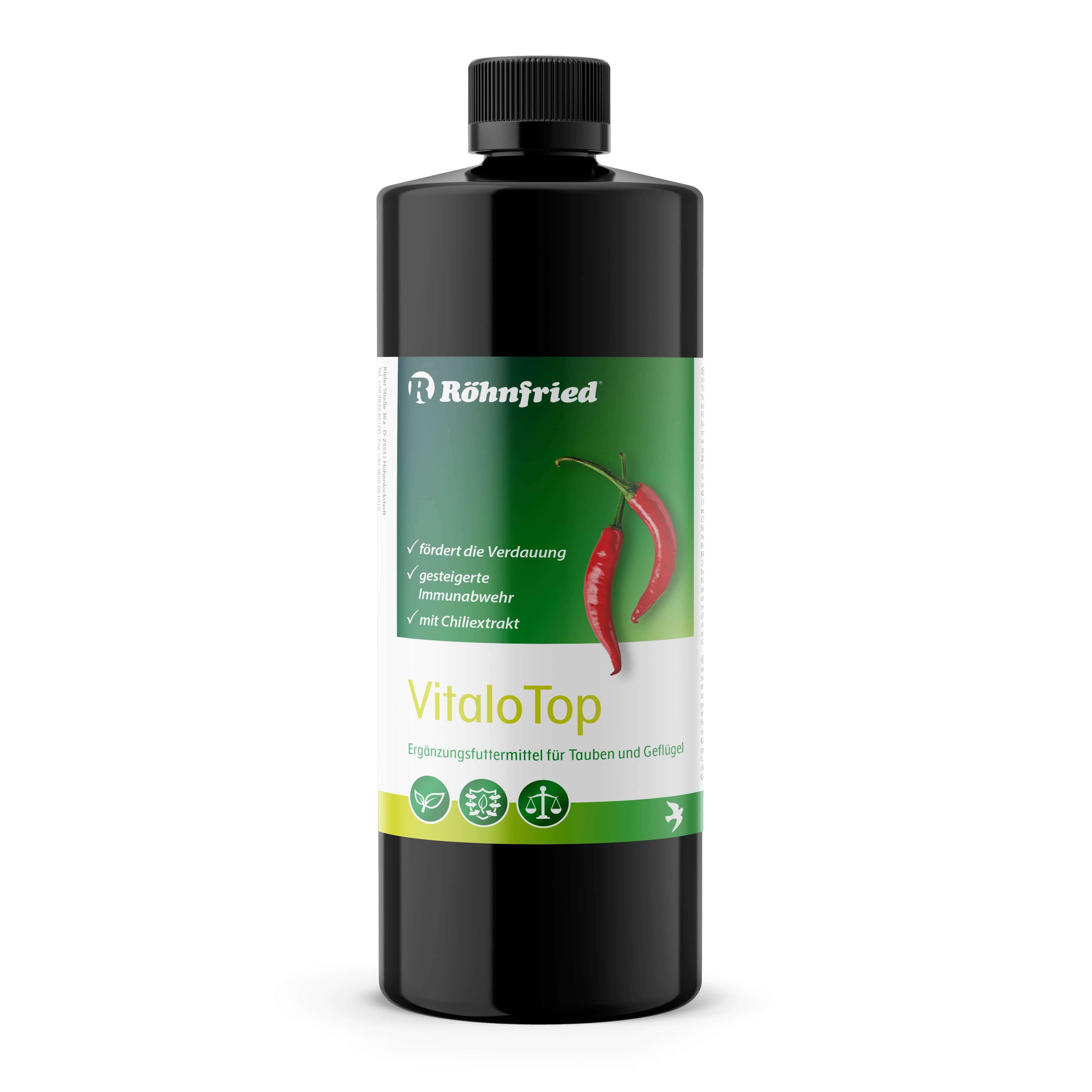 Röhnfried VitaloTop (500ml) - Pflanzenextraktmischung mit Chili, Taubnessel und Rosmarin