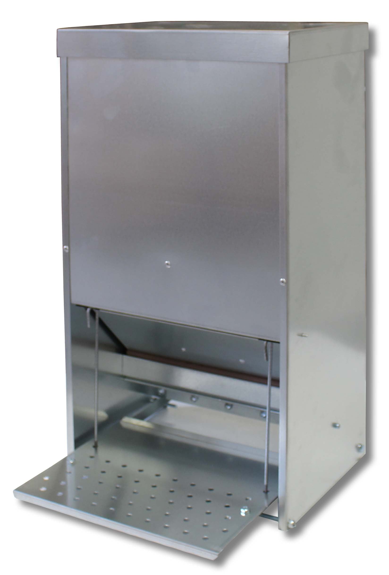 Metal Poultry-Feeder, with automatic Opening (10kg - 25kg)