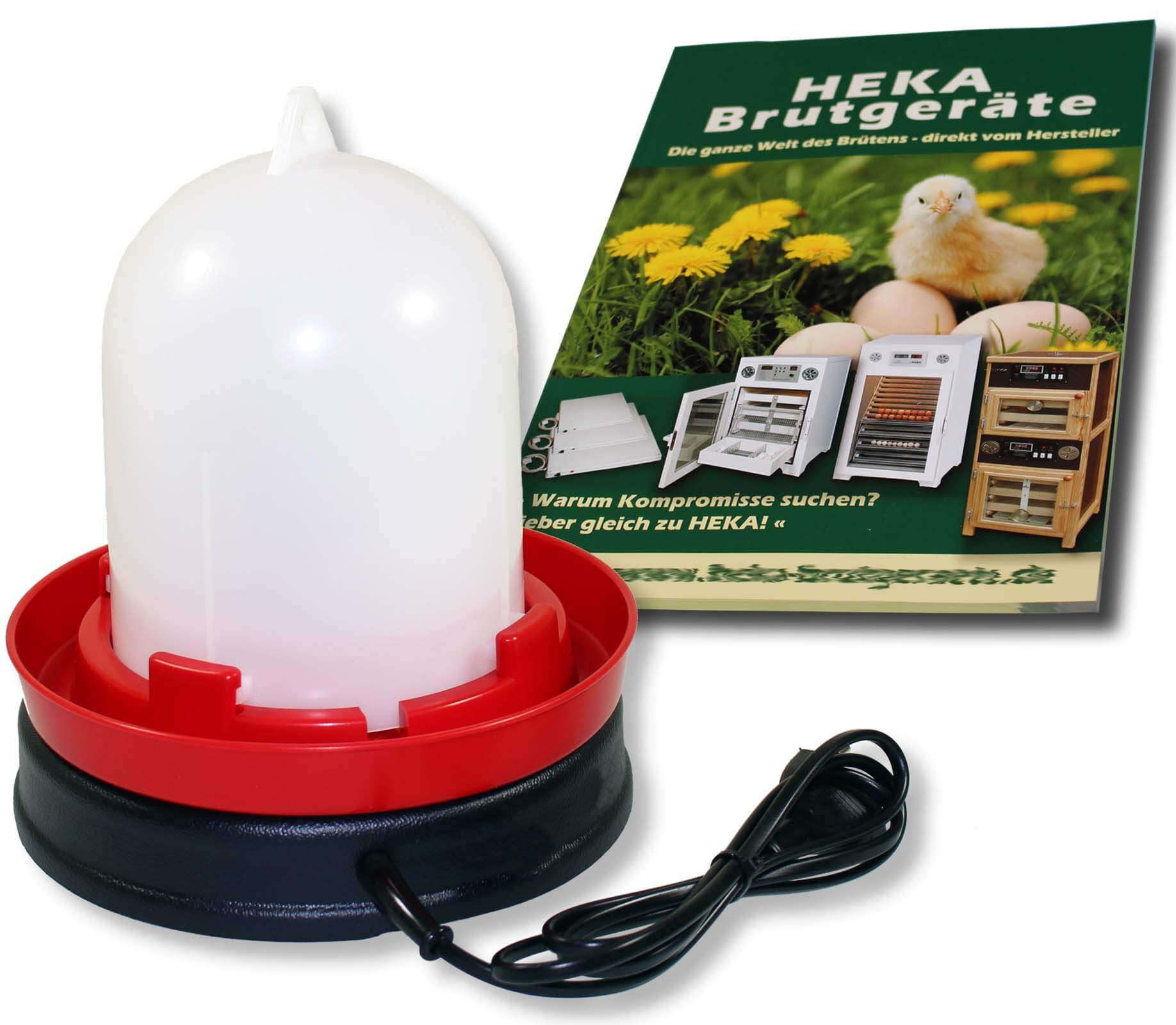 HEKA Drinker Heater, 19cm (15Watt), flat, optional with Thermostat