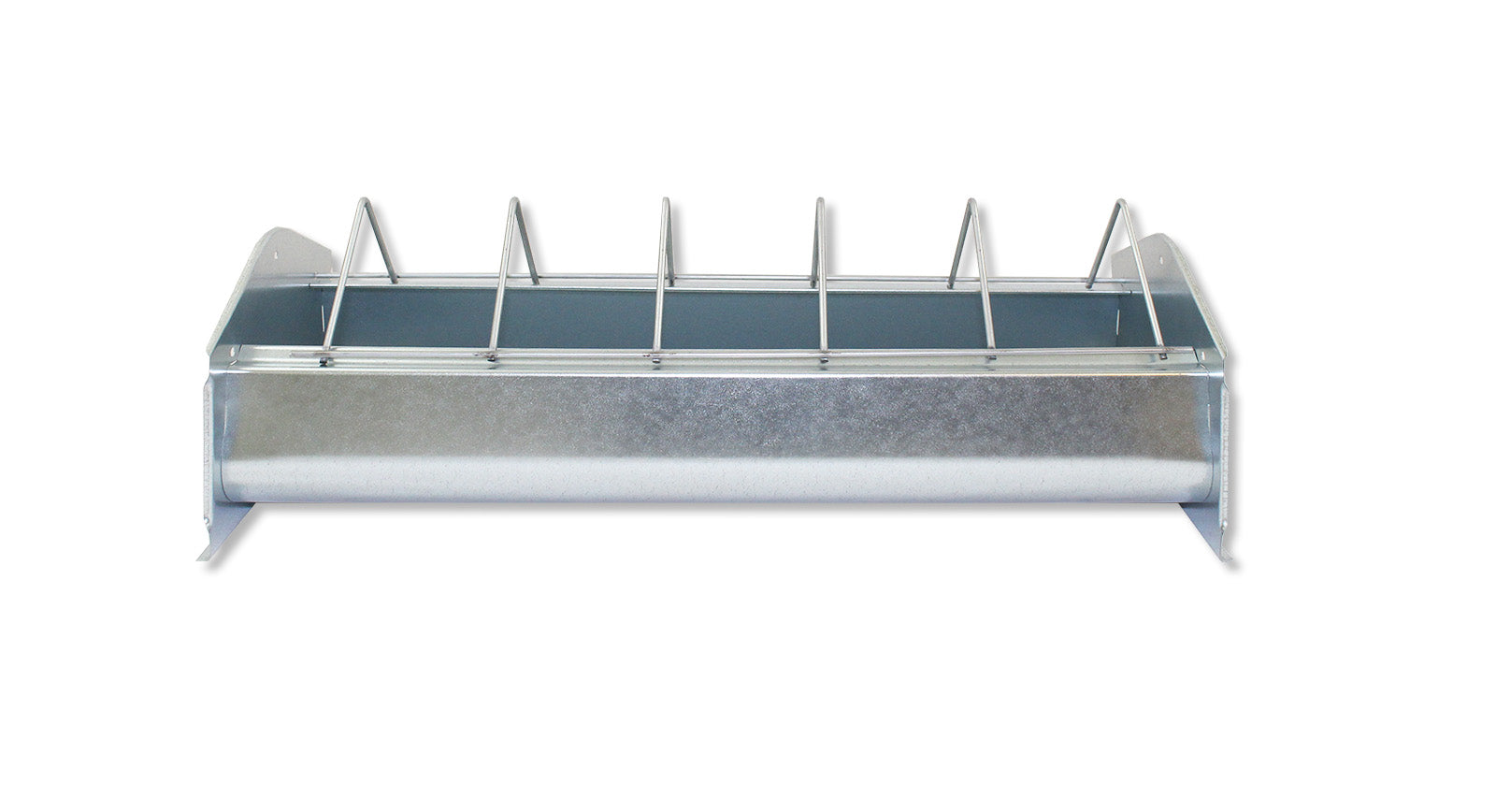 Legehennentröge mit Fressgitter, aus feuerverzinktem Stahlblech (50cm - 75cm - 100cm)