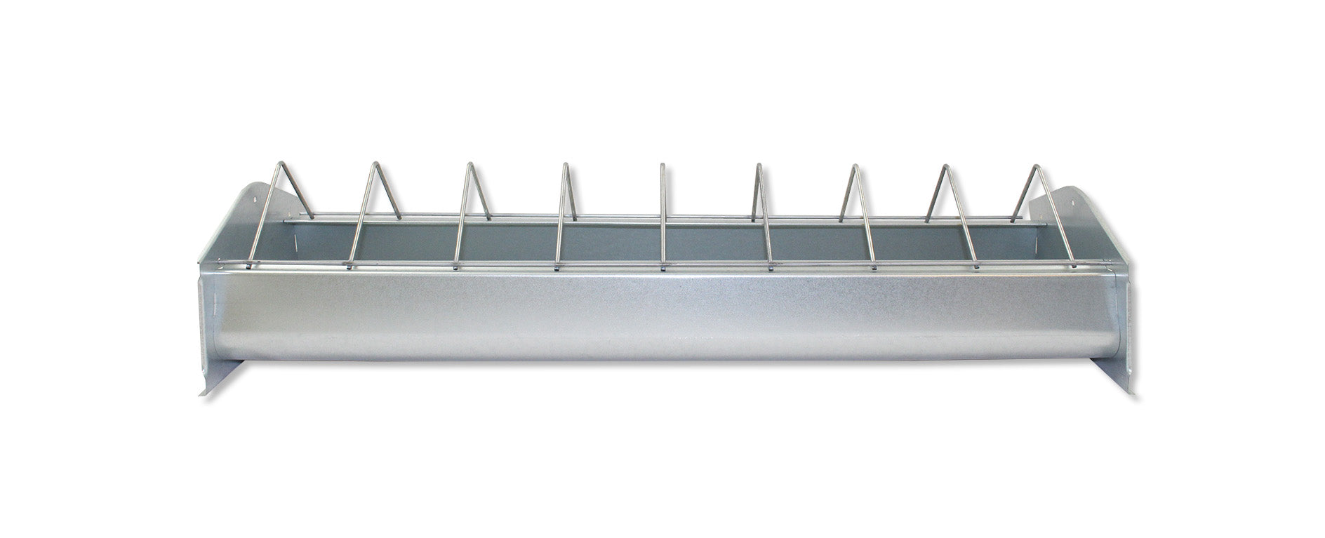 Legehennentröge mit Fressgitter, aus feuerverzinktem Stahlblech (50cm - 75cm - 100cm)