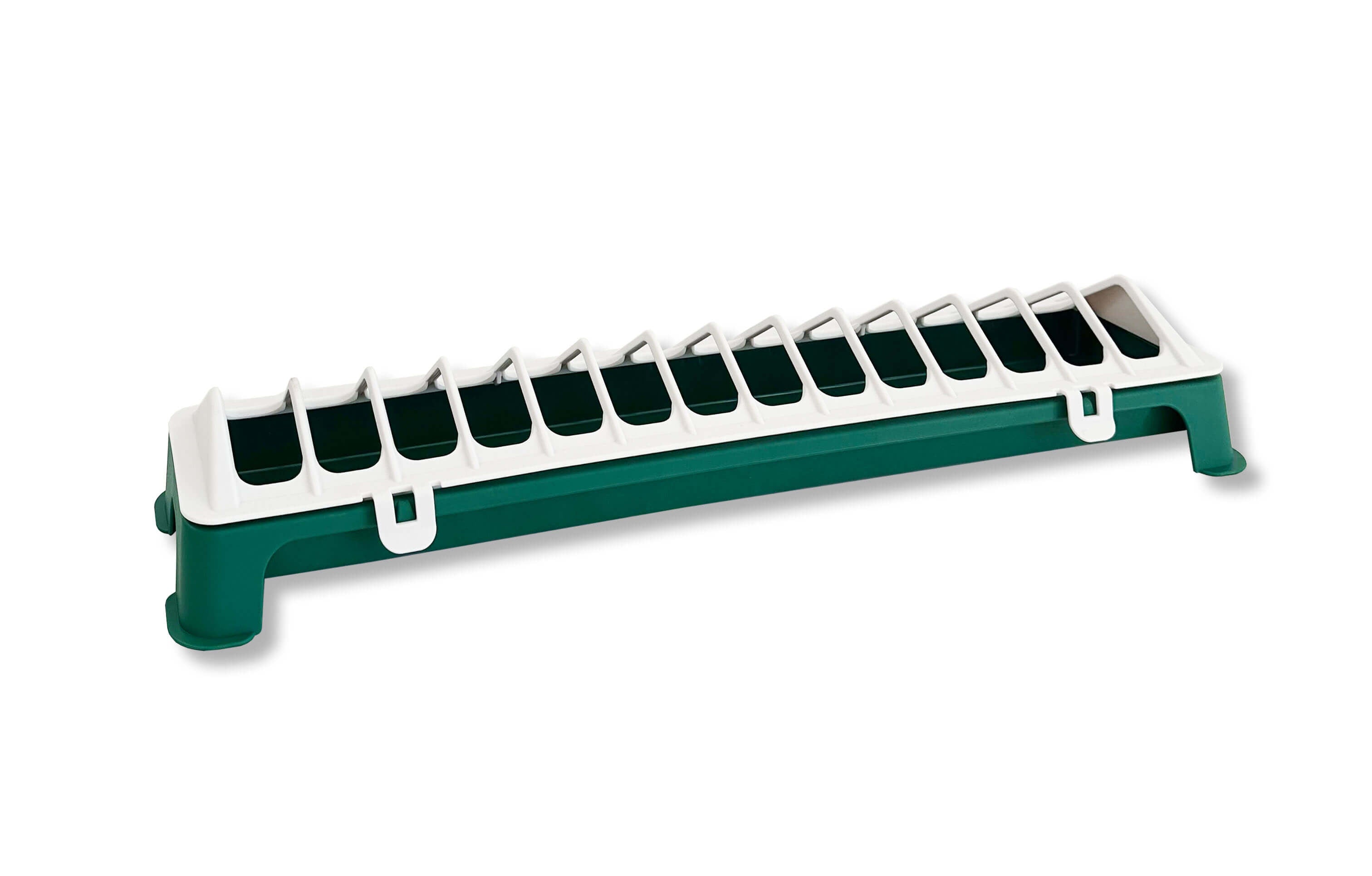 Plastic Feed Troughs with Legs – for Chicks/Pullets/Laying Hens (2 Sizes – 2 Lengths)