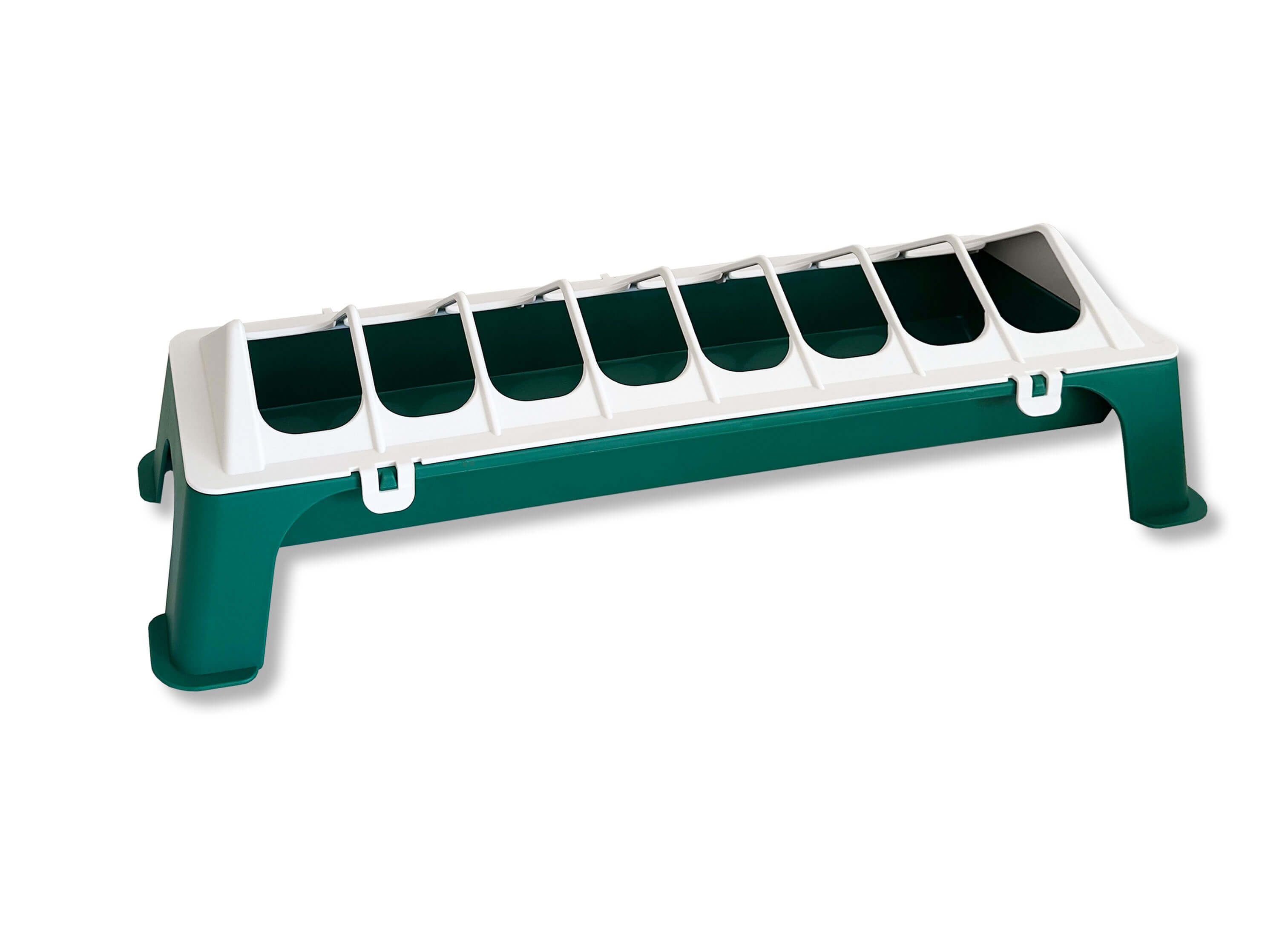 Plastic Feed Troughs with Legs – for Chicks/Pullets/Laying Hens (2 Sizes – 2 Lengths)