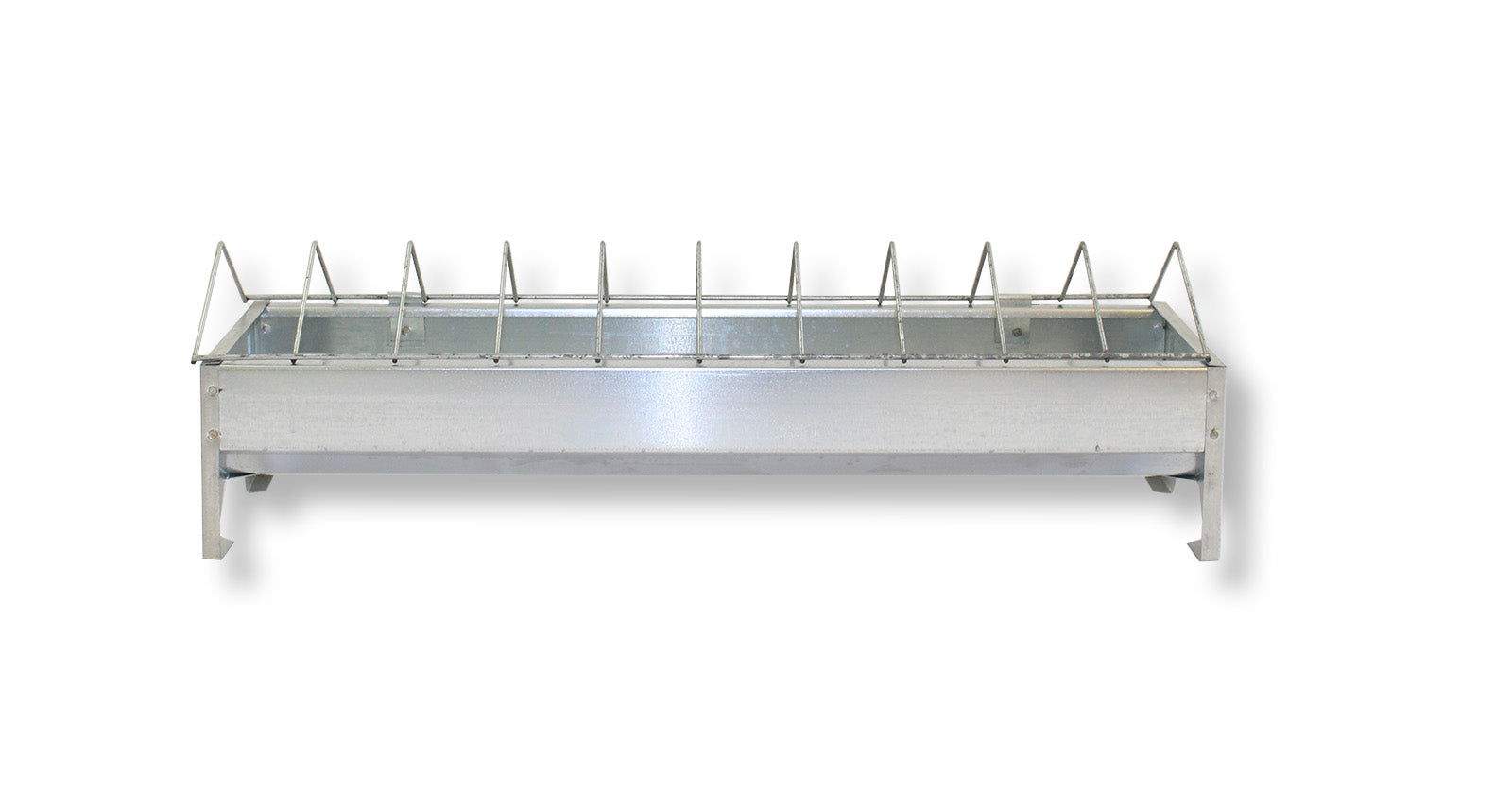 Junghennen- und Legehennentrog aus verzinktem Blech (50cm - 75cm - 100cm)