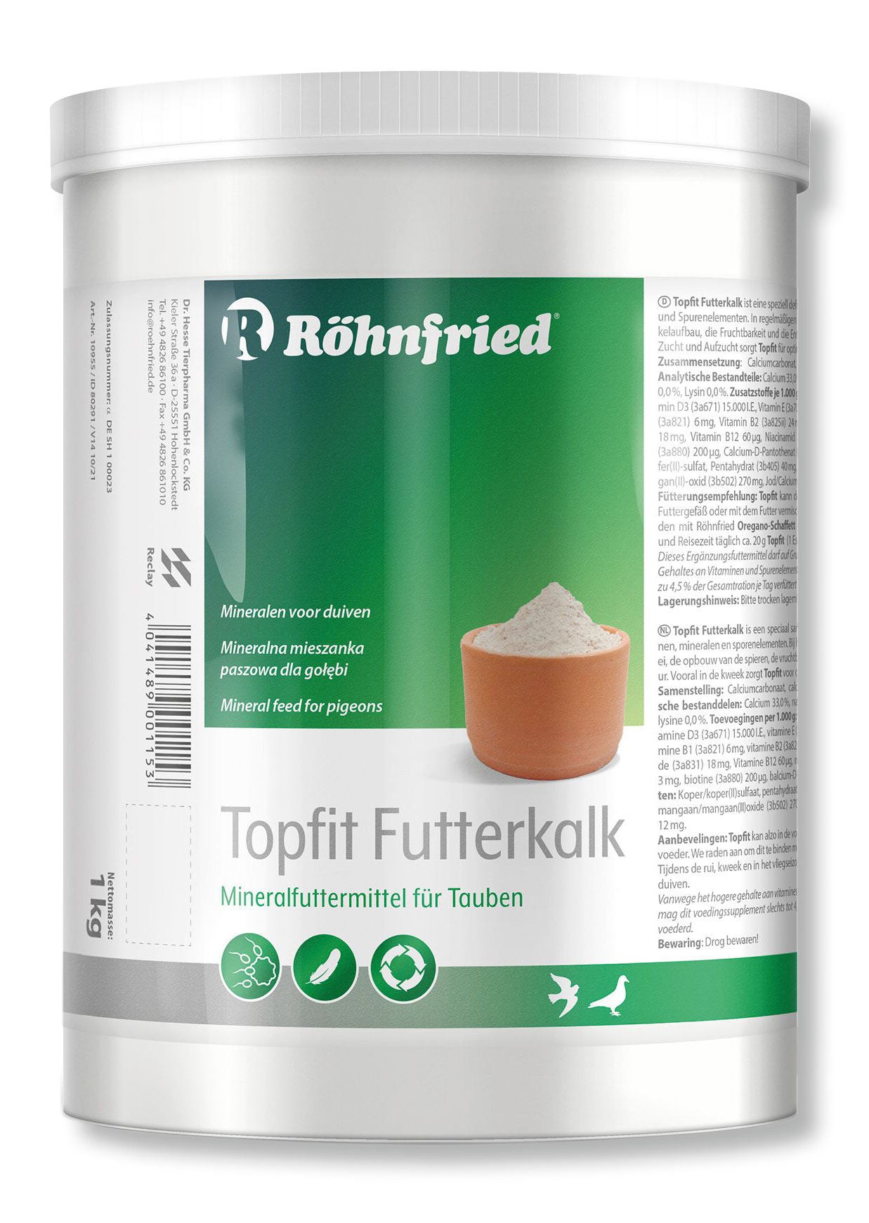 Röhnfried Topfit-Spezial-Futterkalk (1kg)