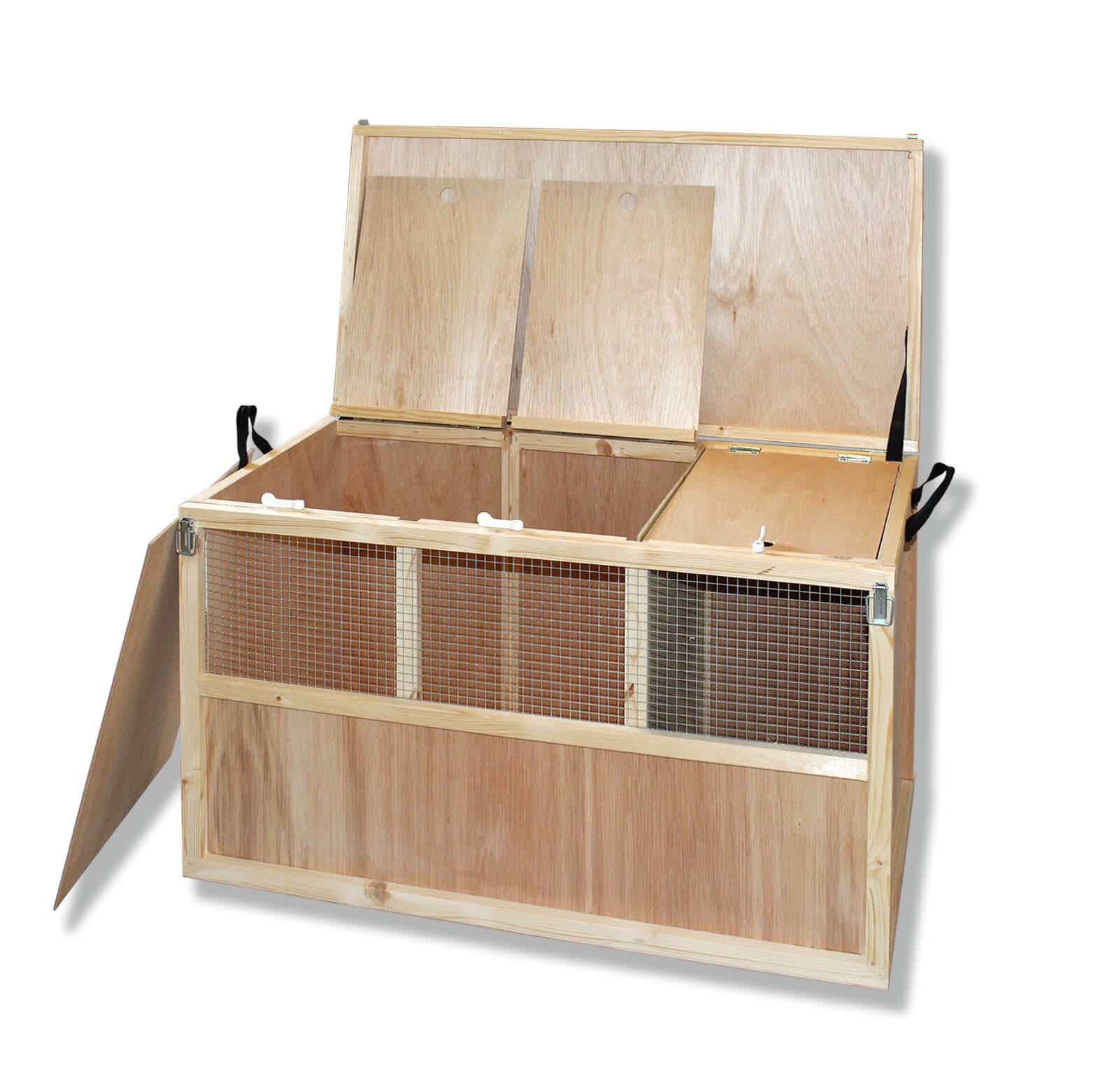 Carrier Boxes for Poultry - for Shows - 48cm high - 3-4 Compartments