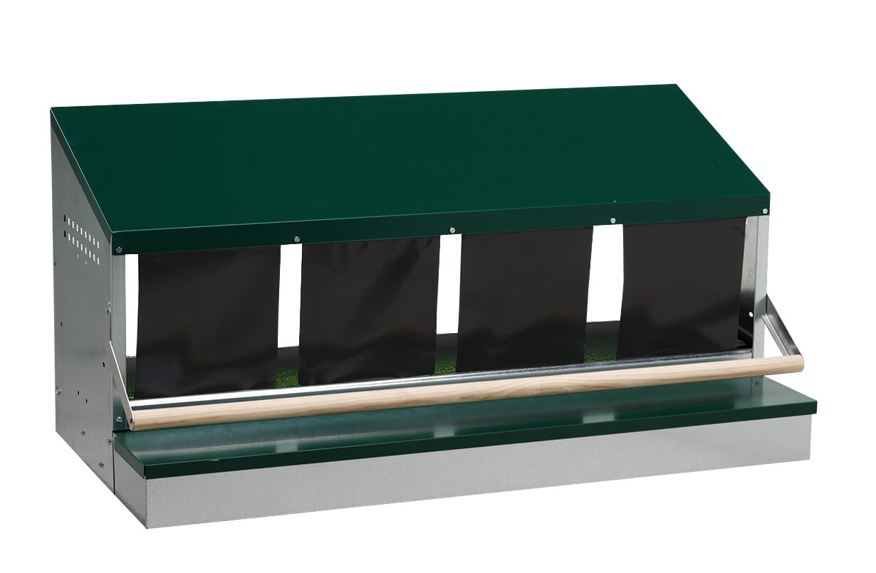 Legenest (3er oder 4er) - mit Anflug-/Sitzstange, Vorhängen und Nestmatte