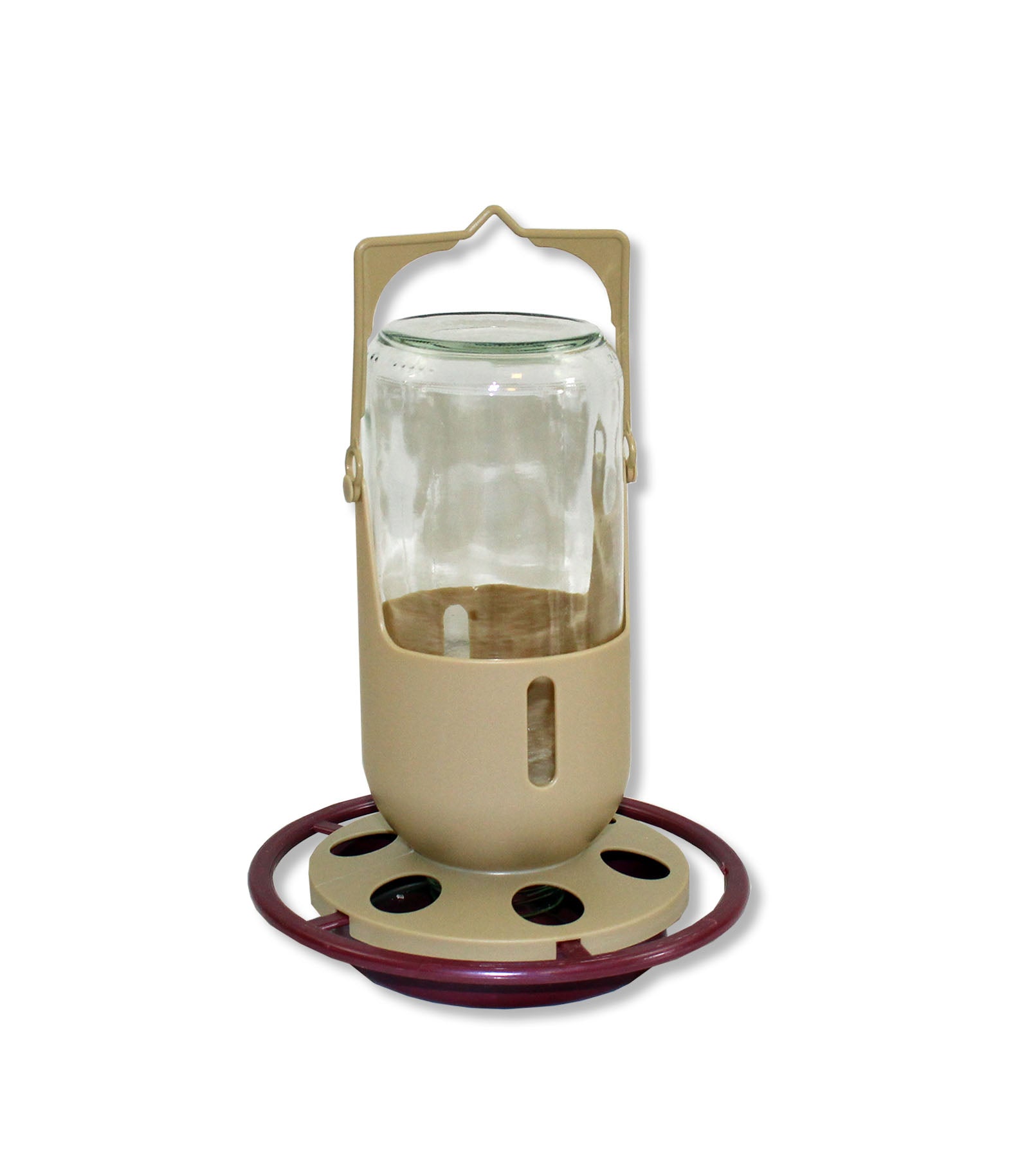 Aviary-Drinker, plastic with Glass-Inlay