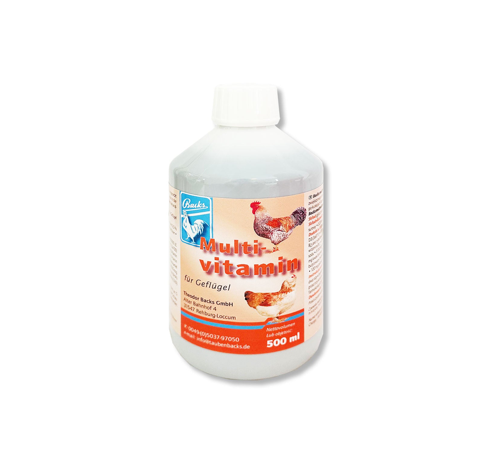 Backs Multivitamin for Poultry (0,25l - 0,5l - 1l)