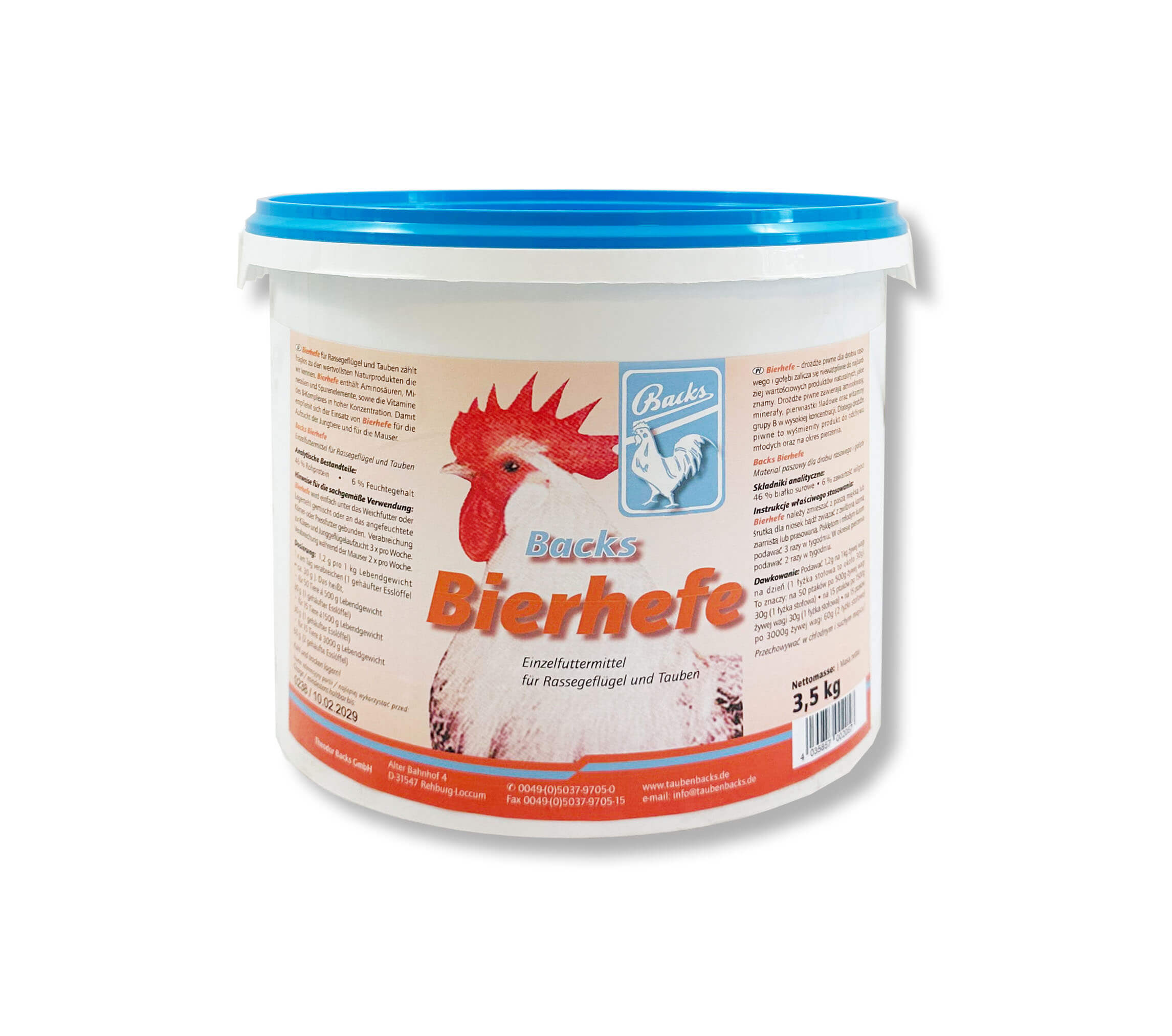 Backs Bierhefe für Rassegeflügel und Tauben (800g - 3,5kg - 25kg)