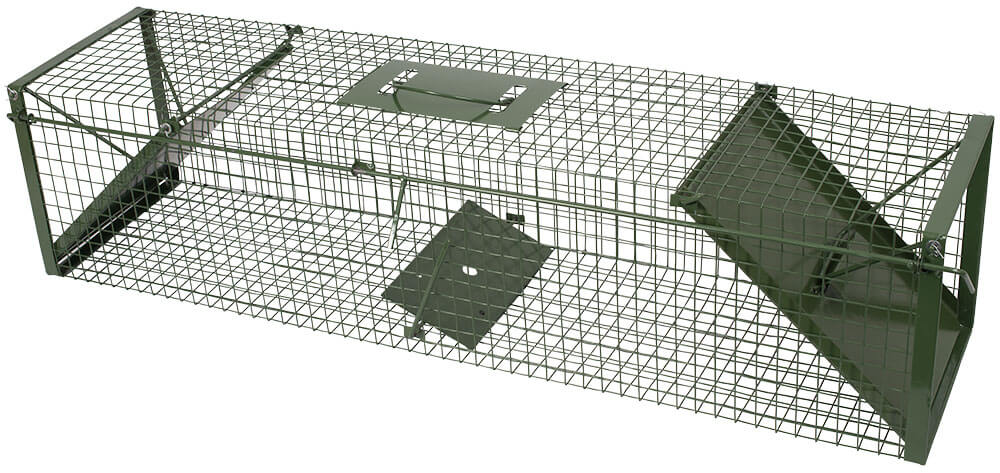 Marderfalle mit Tarnlackierung, 100x24x24cm