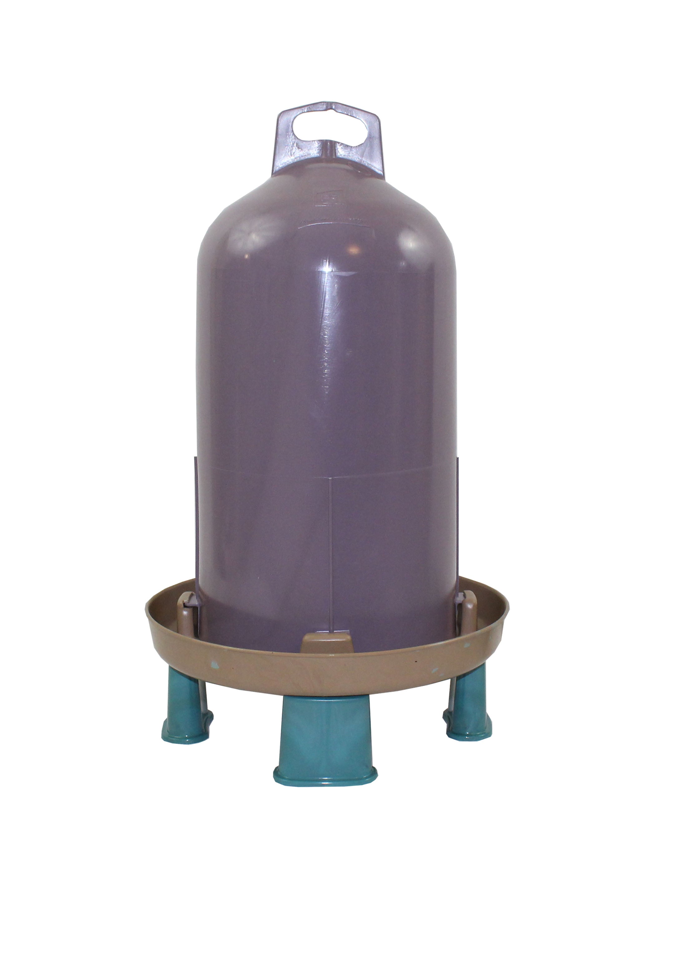 Recycling-Doppelzylinder-Tränke für Geflügel, optional mit Füßen (3l - 6l - 12l)