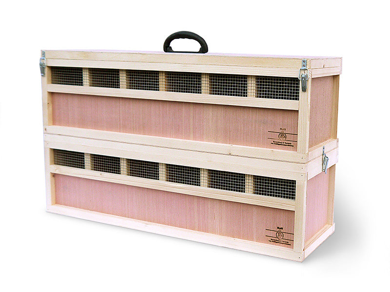 Carrier Boxes for Pigeon and Bantam - for Shows - 25cm high - 6-12 Compartments