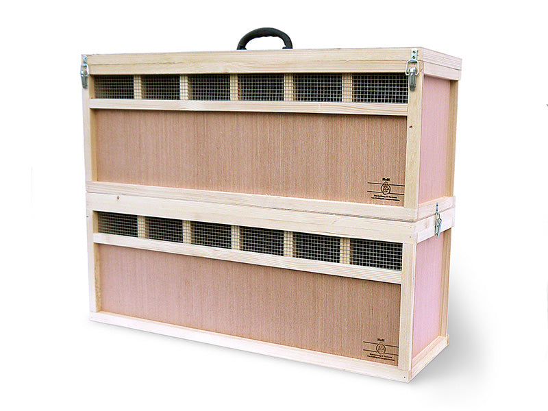 Carrier Boxes for Pigeon and Bantam - for Shows - 34cm high - 6-12 Compartments