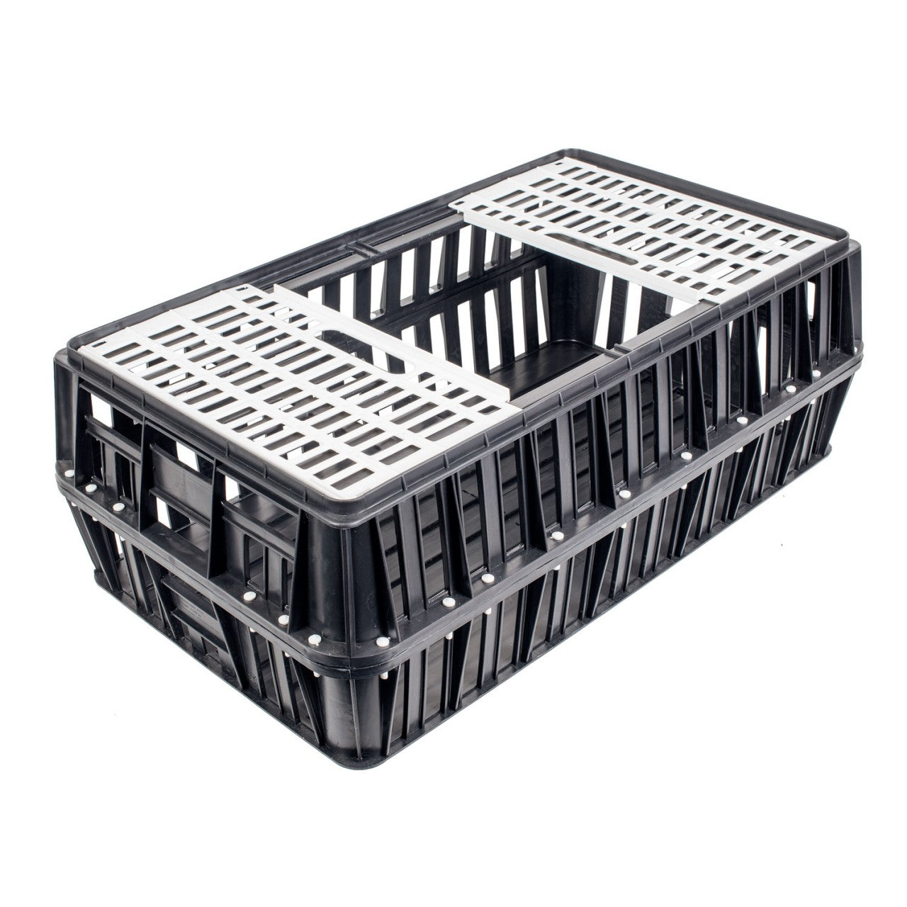 Carrier Box for Poultry, closed Bottom, black - 30cm high