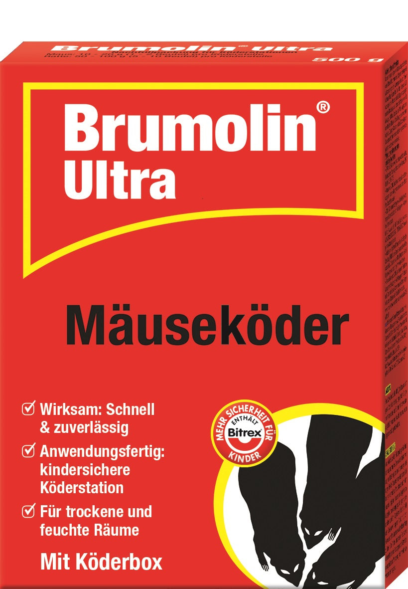 2 Köderboxen - Brumolin Ultra Mäuseköder