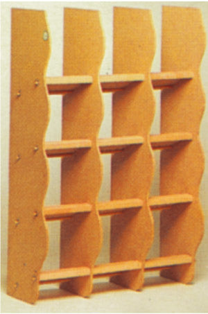 Pigeon-Rack, made of Chipboard or dark Golo-Plan-Wood, 12-36 Seats