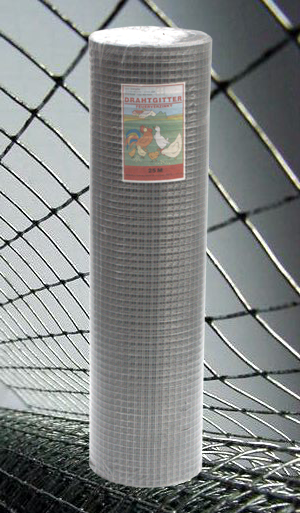 Mesh-Wire, 25mm-Mesh-Size (hot-dip-galvanized), 25m long, 1m high