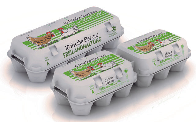 Egg Cartons "frische Eier aus Freilandhaltung" (E3310, E5312)