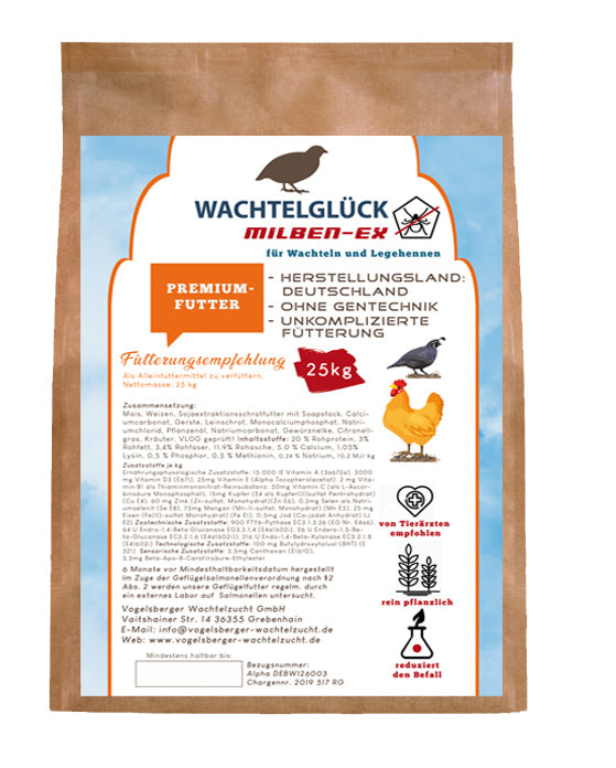 WachtelGlück Bugs-Free with herbal complex (25kg)