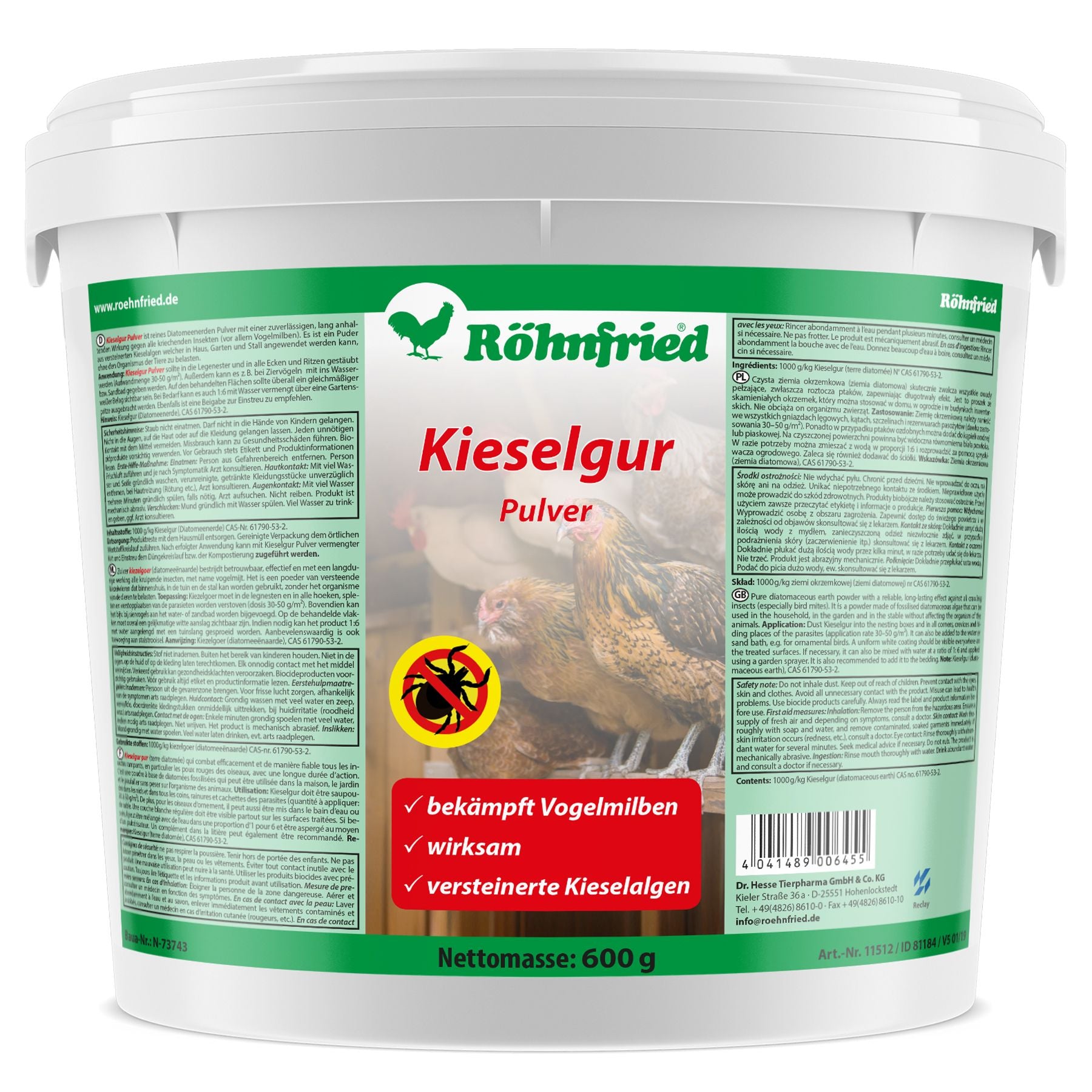 Röhnfried Kieselgur (600g - 3kg)